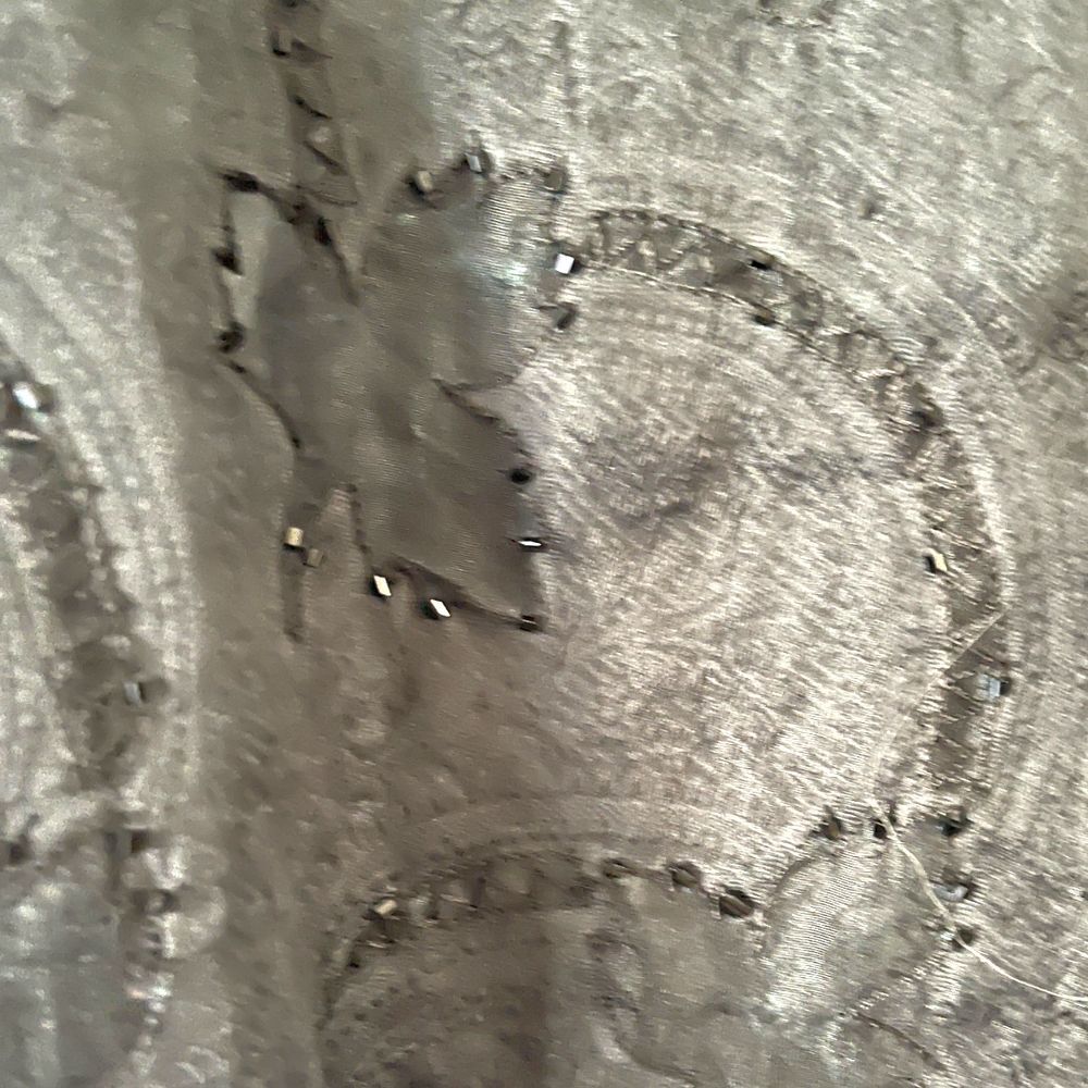 Vintage Black Lisbeth Oslo Burnout Silk Button Front Formal‎ Blouse L - Picture 3 of 9
